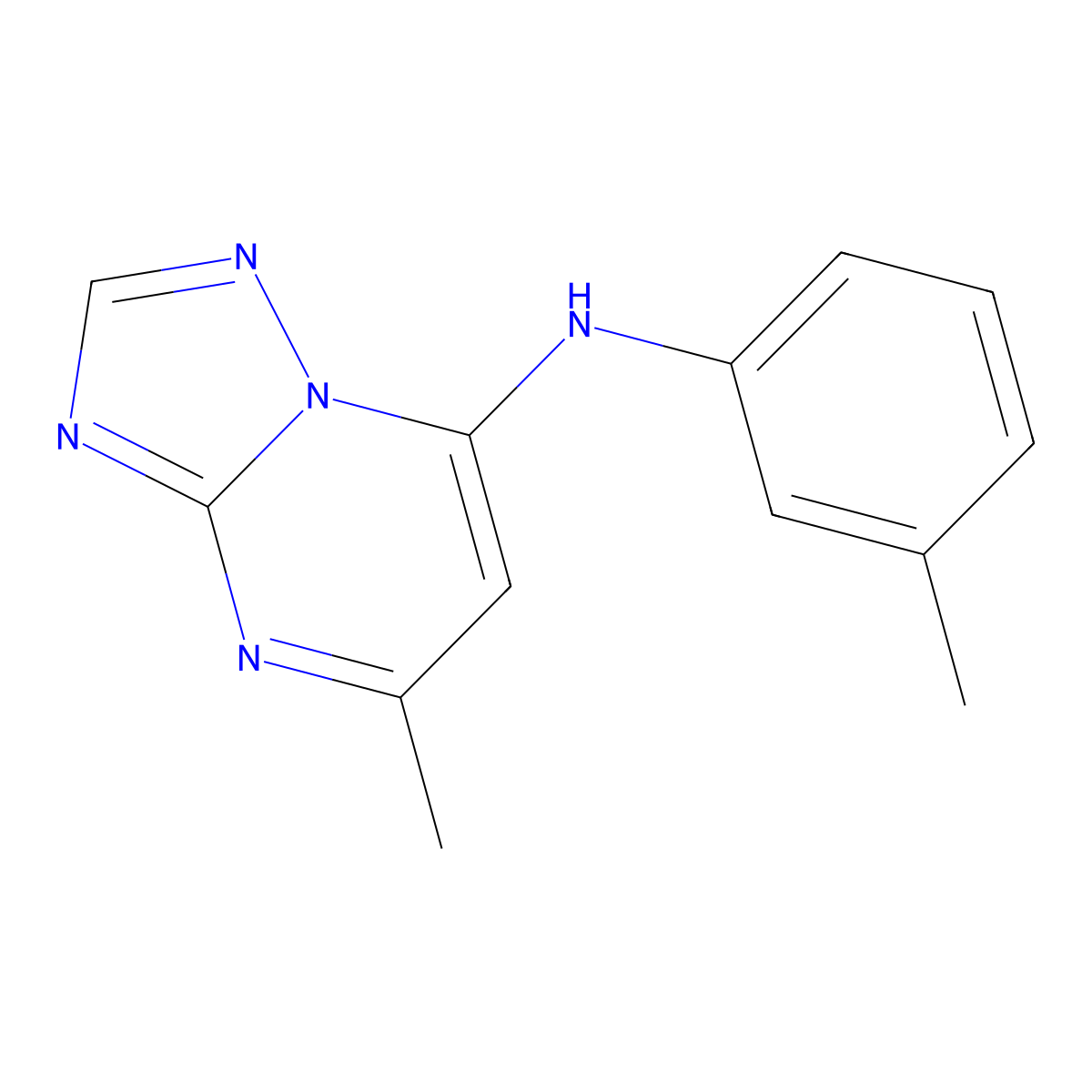 5-methyl-N-(3-methylphenyl)[1,2,4]triazolo[1,5-a]pyrimidin-7-amine molecular structure, CAS 312620-37-4