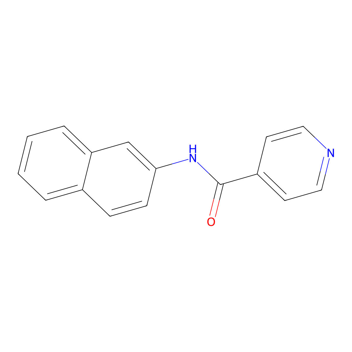 N-naphthalen-2-ylpyridine-4-carboxamide molecular structure, CAS 312620-90-9