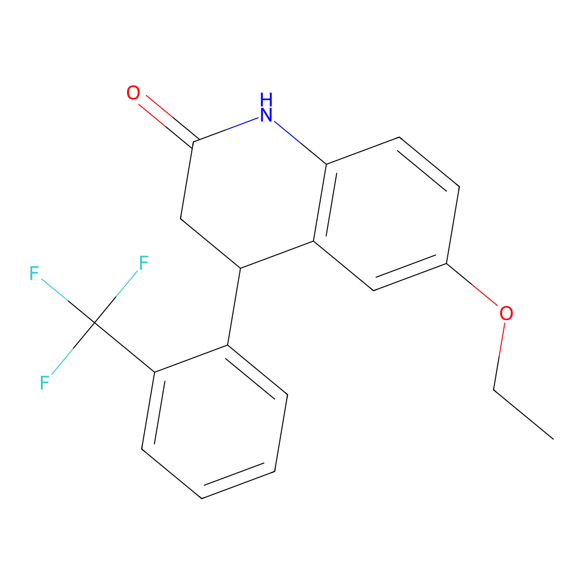 6-ethoxy-4-[2-(trifluoromethyl)phenyl]-3,4-dihydro-1H-quinolin-2-one molecular structure, CAS 312622-33-6