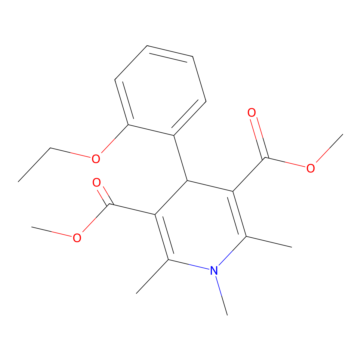 Dimethyl 4-(2-ethoxyphenyl)-1,2,6-trimethyl-1,4-dihydropyridine-3,5-dicarboxylate molecular structure, CAS 312622-56-3