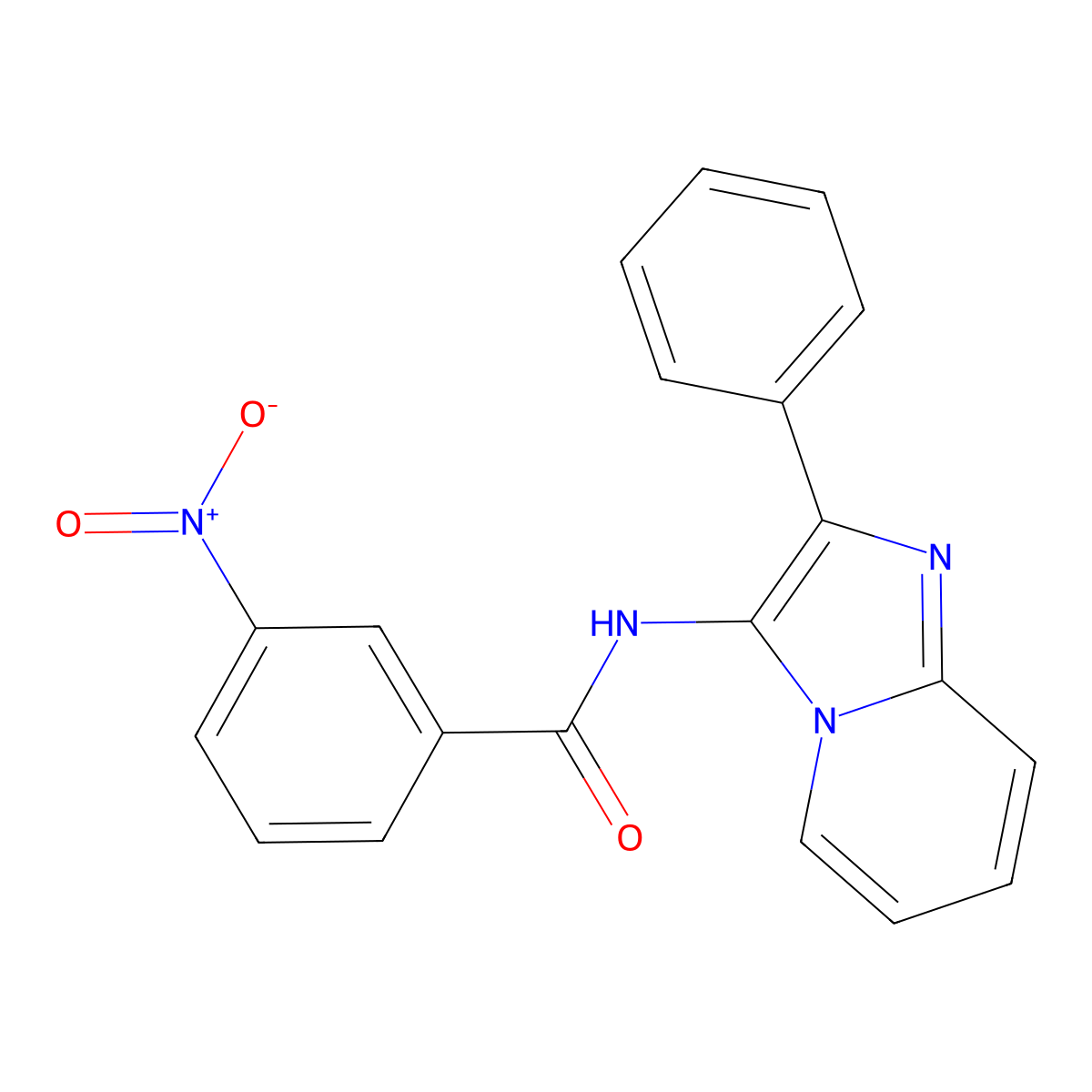 3-nitro-N-(2-phenylimidazo[1,2-a]pyridin-3-yl)benzamide molecular structure, CAS 312623-30-6