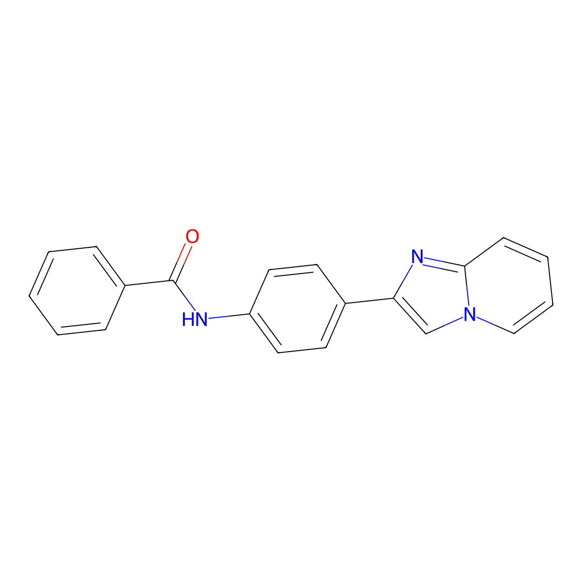 N-(4-imidazo[1,2-a]pyridin-2-ylphenyl)benzamide molecular structure, CAS 312623-34-0