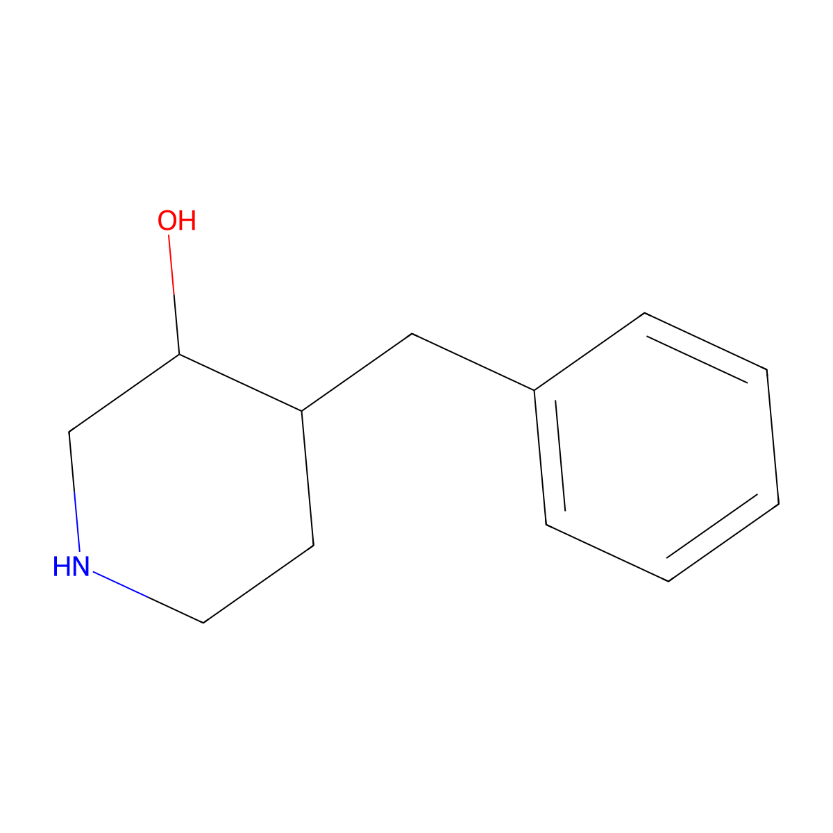 (3S,4S)-4-benzylpiperidin-3-ol molecular structure, CAS 312625-28-8