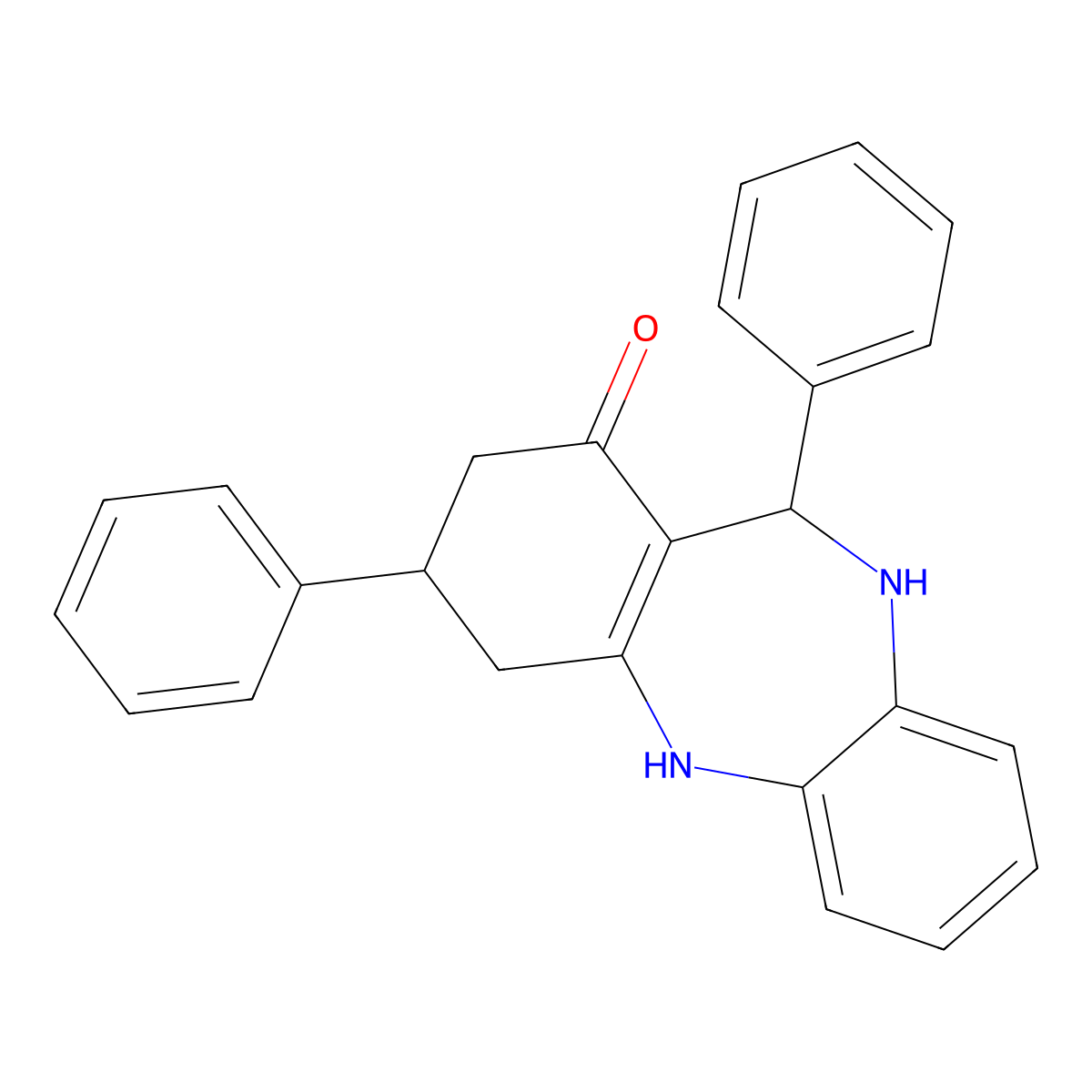 6,9-Diphenyl-5,6,8,9,10,11-hexahydrobenzo[b][1,4]benzodiazepin-7-one molecular structure, CAS 312626-26-9