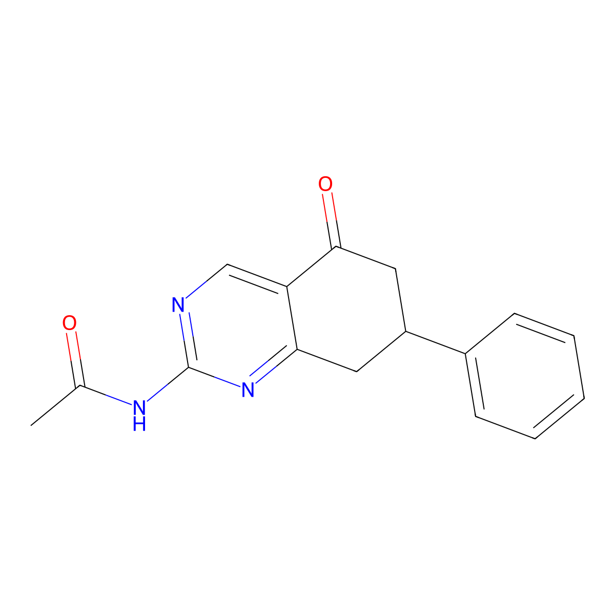 N-(5-oxo-7-phenyl-7,8-dihydro-6H-quinazolin-2-yl)acetamide molecular structure, CAS 312626-61-2