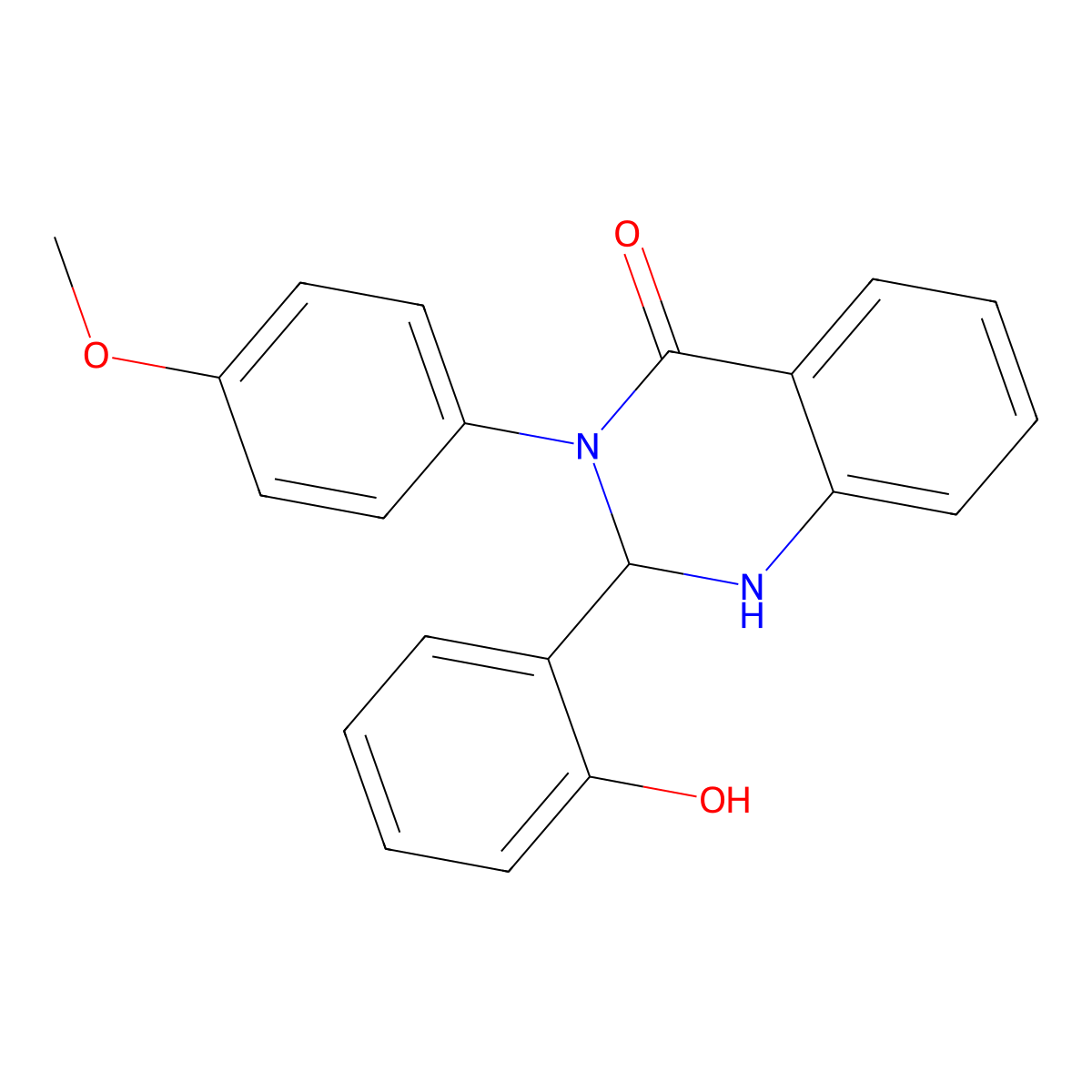 2-(2-hydroxyphenyl)-3-(4-methoxyphenyl)-2,3-dihydroquinazolin-4(1H)-one molecular structure, CAS 312626-87-2