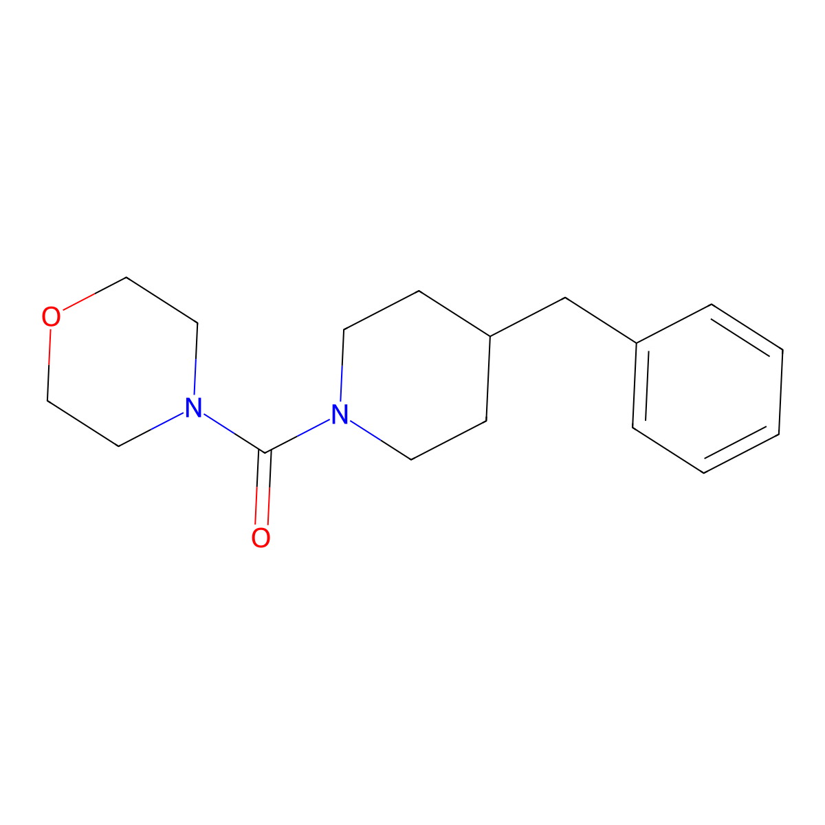 (4-Benzylpiperidin-1-yl)-morpholin-4-ylmethanone molecular structure, CAS 312628-59-4