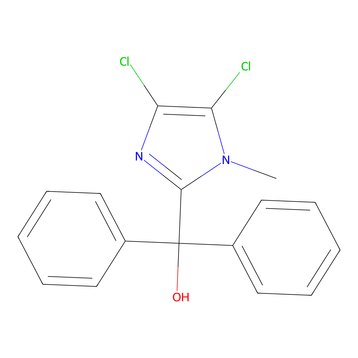 (4,5-Dichloro-1-methylimidazol-2-yl)-diphenylmethanol molecular structure, CAS 312631-67-7