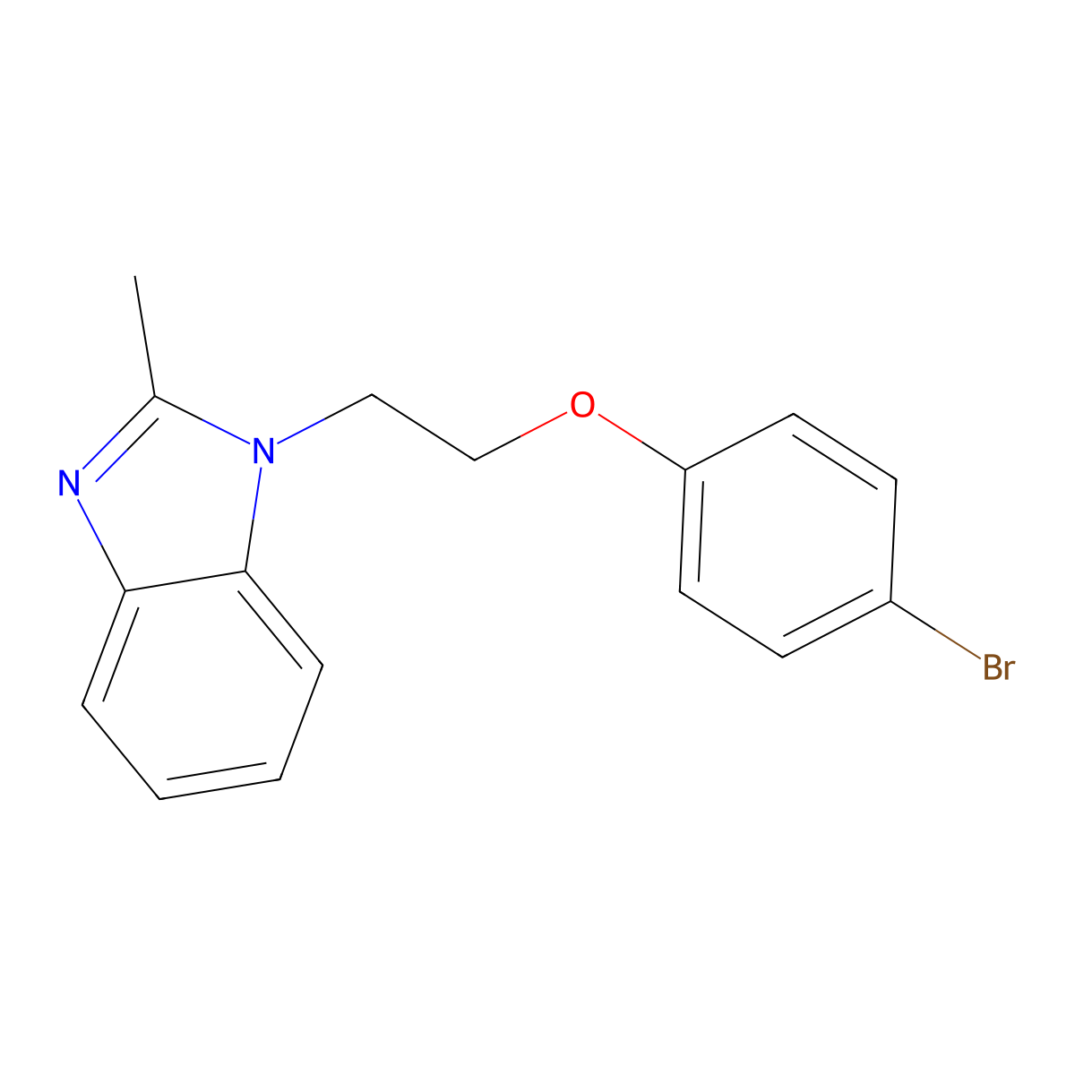 1-[2-(4-Bromophenoxy)ethyl]-2-methylbenzimidazole molecular structure, CAS 312631-70-2