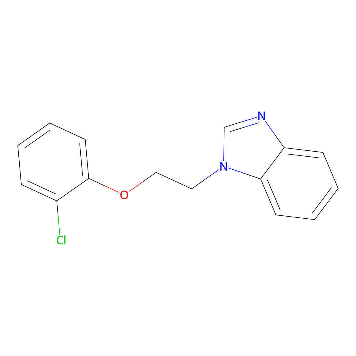1-[2-(2-Chlorophenoxy)ethyl]benzimidazole molecular structure, CAS 312631-71-3