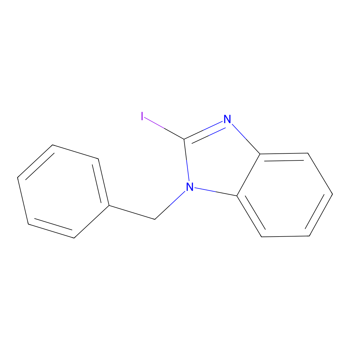 1-benzyl-2-iodo-1H-benzimidazole molecular structure, CAS 312631-73-5