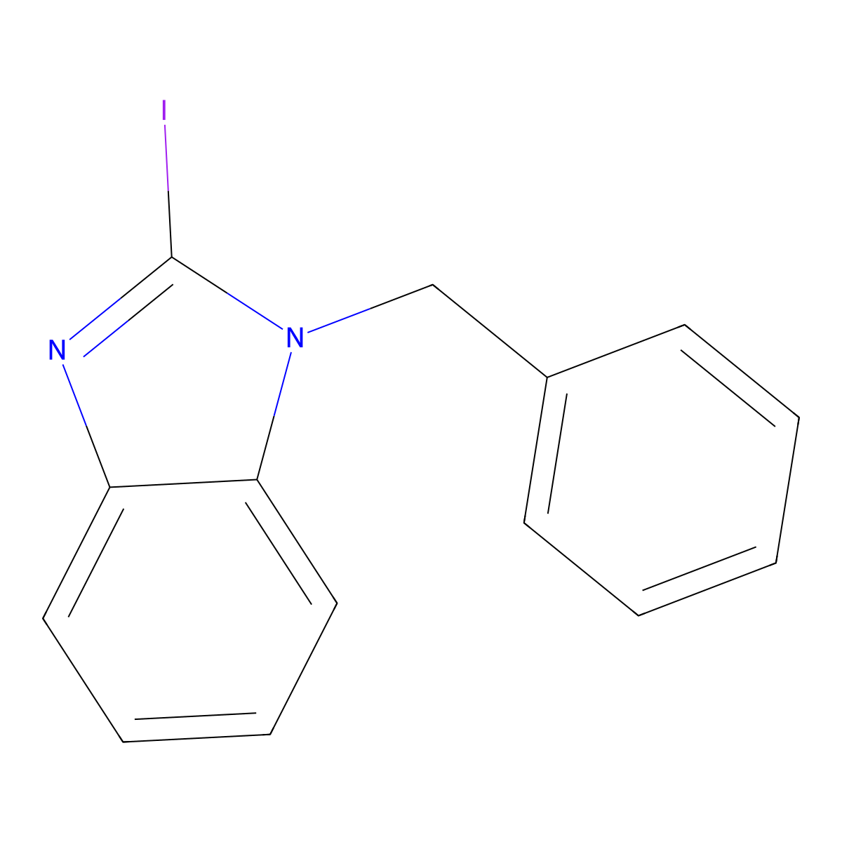 1-benzyl-2-iodo-1H-benzimidazole molecular structure, CAS 312631-73-5