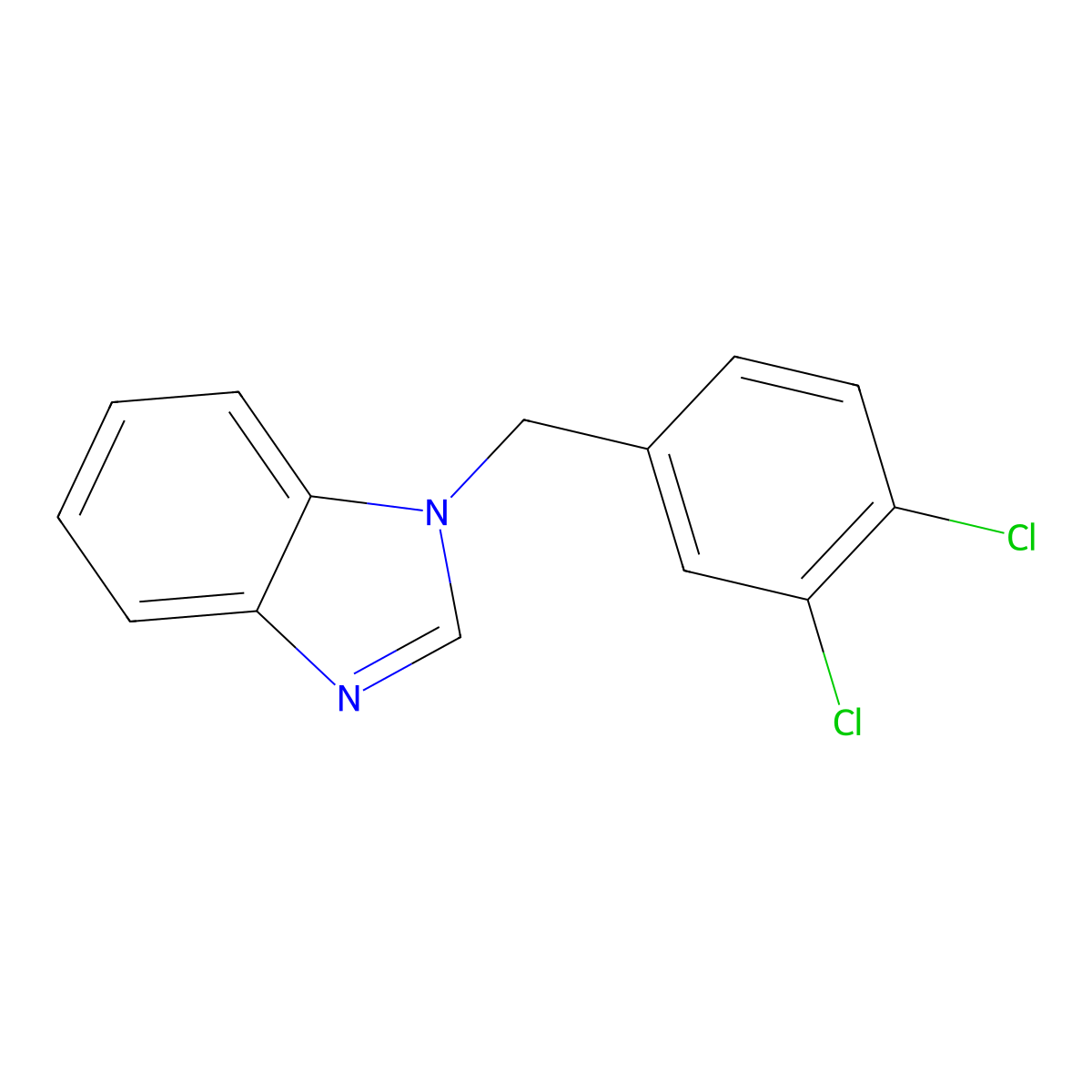 1-[(3,4-Dichlorophenyl)methyl]benzimidazole molecular structure, CAS 312631-78-0