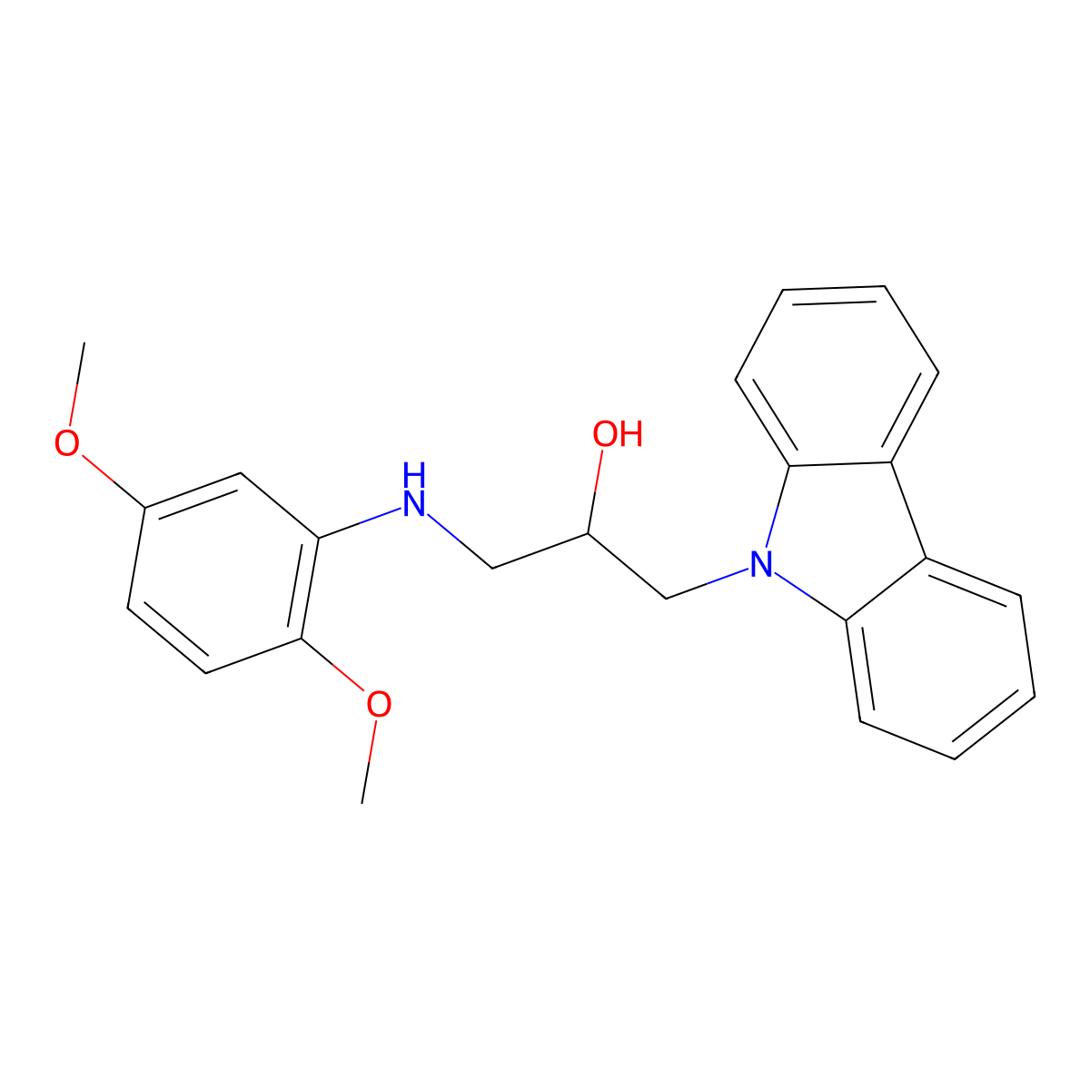 1-(9H-carbazol-9-yl)-3-[(2,5-dimethoxyphenyl)amino]propan-2-ol molecular structure, CAS 312631-85-9