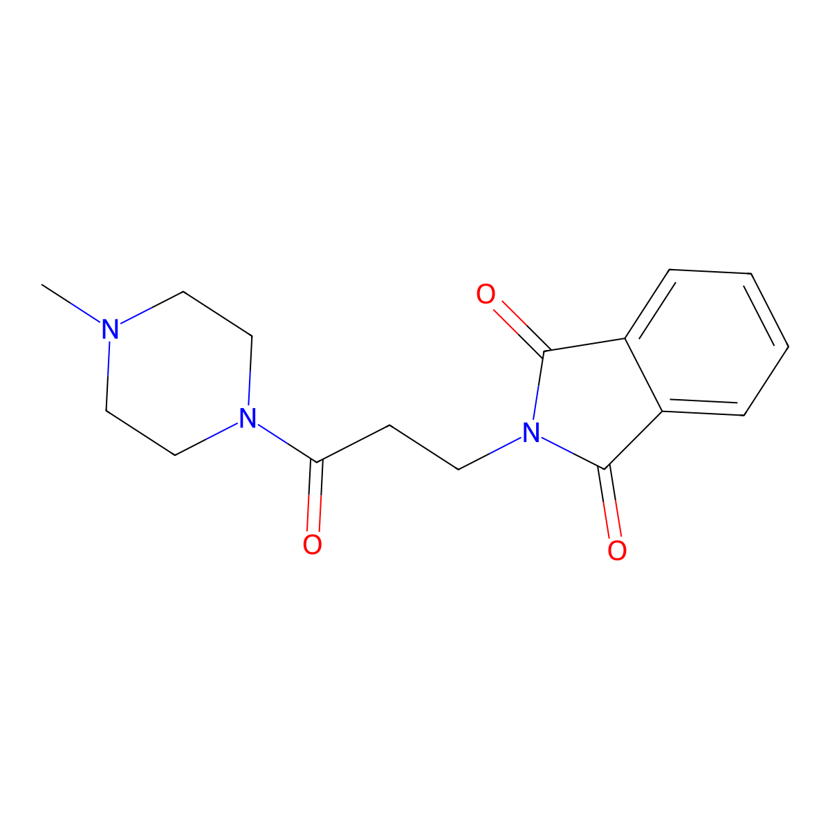 2-[3-(4-Methylpiperazin-1-yl)-3-oxopropyl]isoindole-1,3-dione molecular structure, CAS 312631-94-0