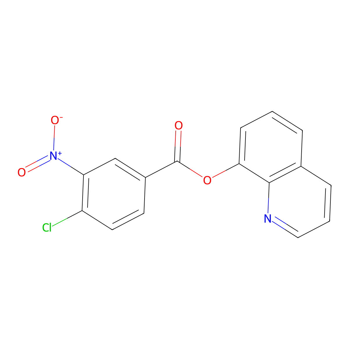 Quinolin-8-yl 4-chloro-3-nitrobenzoate molecular structure, CAS 312631-98-4