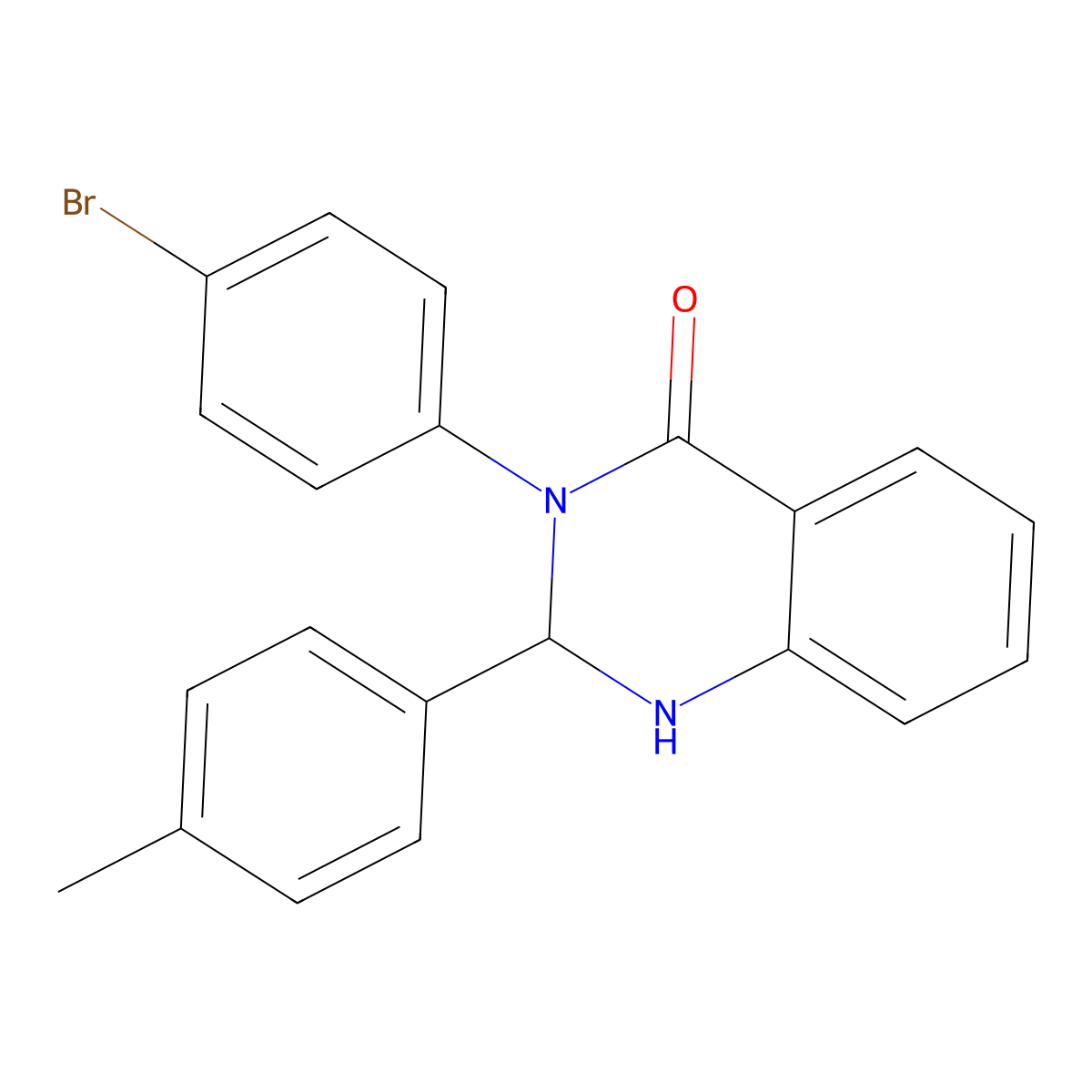 3-(4-Bromophenyl)-2-(4-methylphenyl)-1,2-dihydroquinazolin-4-one molecular structure, CAS 312632-31-8