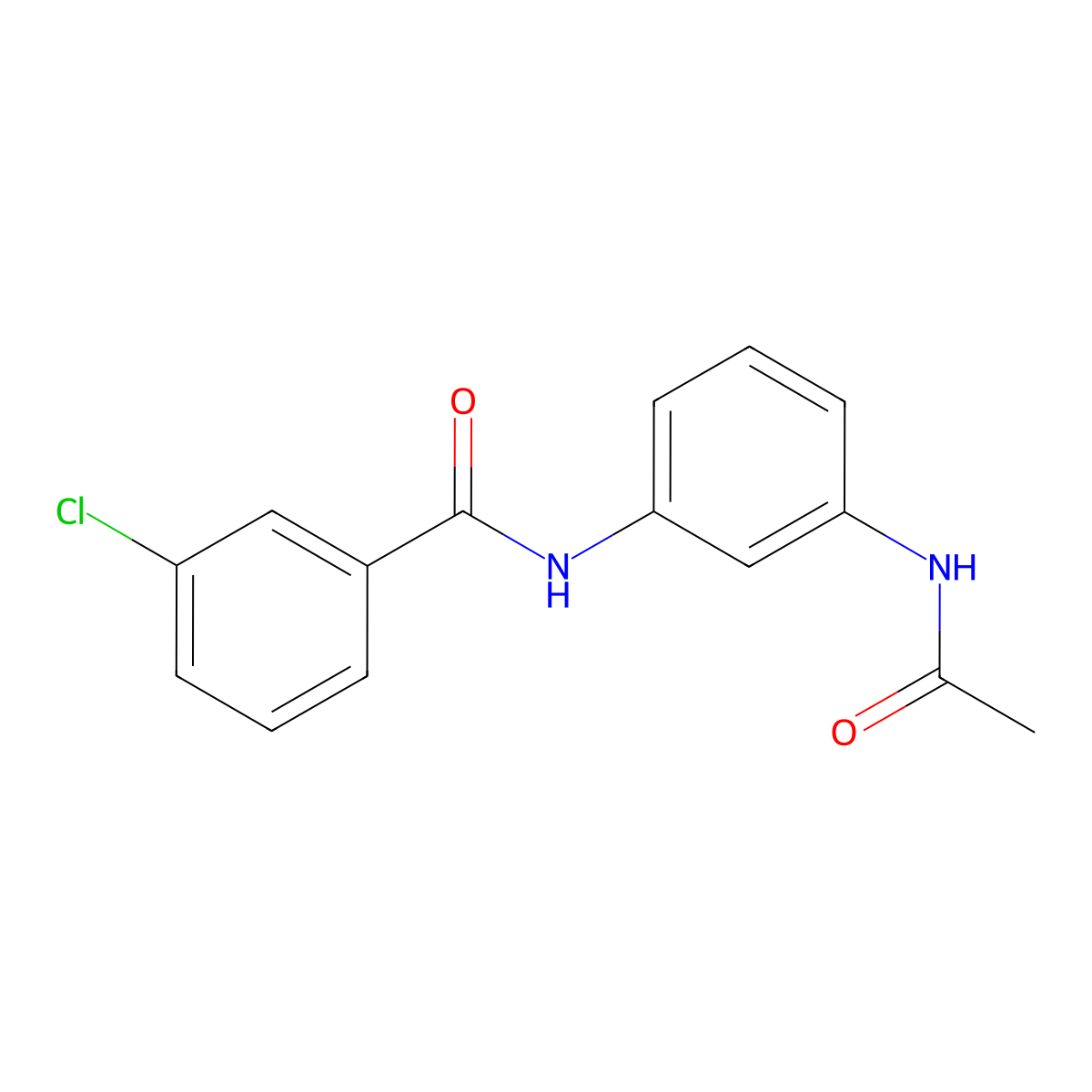 N-(3-acetamidophenyl)-3-chlorobenzamide molecular structure, CAS 312632-92-1