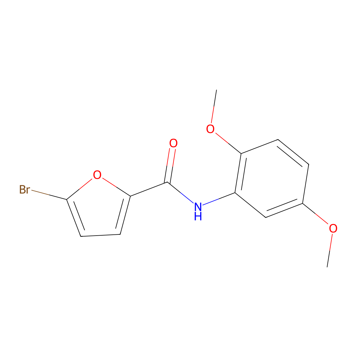 5-bromo-N-(2,5-dimethoxyphenyl)furan-2-carboxamide molecular structure, CAS 312633-01-5