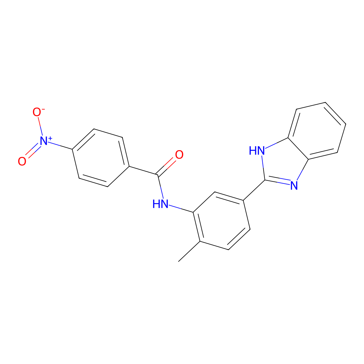 N-[5-(1H-benzimidazol-2-yl)-2-methylphenyl]-4-nitrobenzamide molecular structure, CAS 312633-29-7