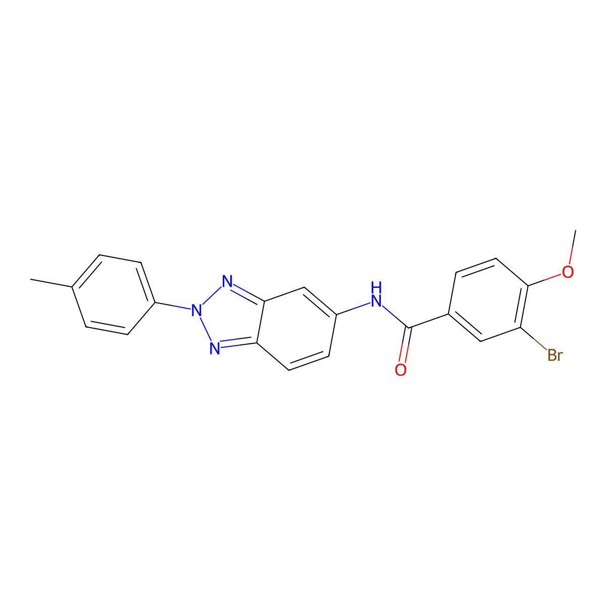 3-bromo-4-methoxy-N-[2-(4-methylphenyl)benzotriazol-5-yl]benzamide molecular structure, CAS 312633-48-0