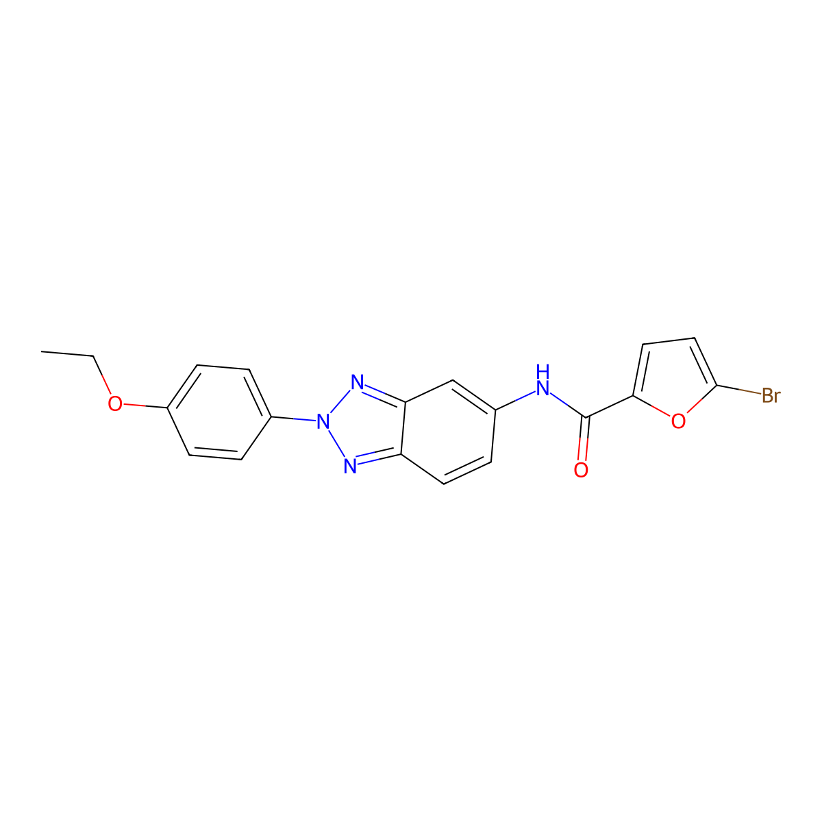 5-bromo-N-[2-(4-ethoxyphenyl)-2H-benzotriazol-5-yl]furan-2-carboxamide molecular structure, CAS 312633-50-4