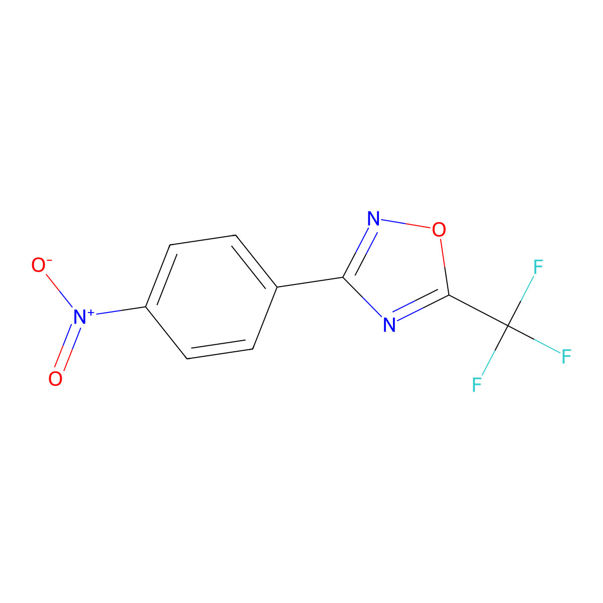 3-(4-Nitrophenyl)-5-(trifluoromethyl)-1,2,4-oxadiazole molecular structure, CAS 312633-84-4