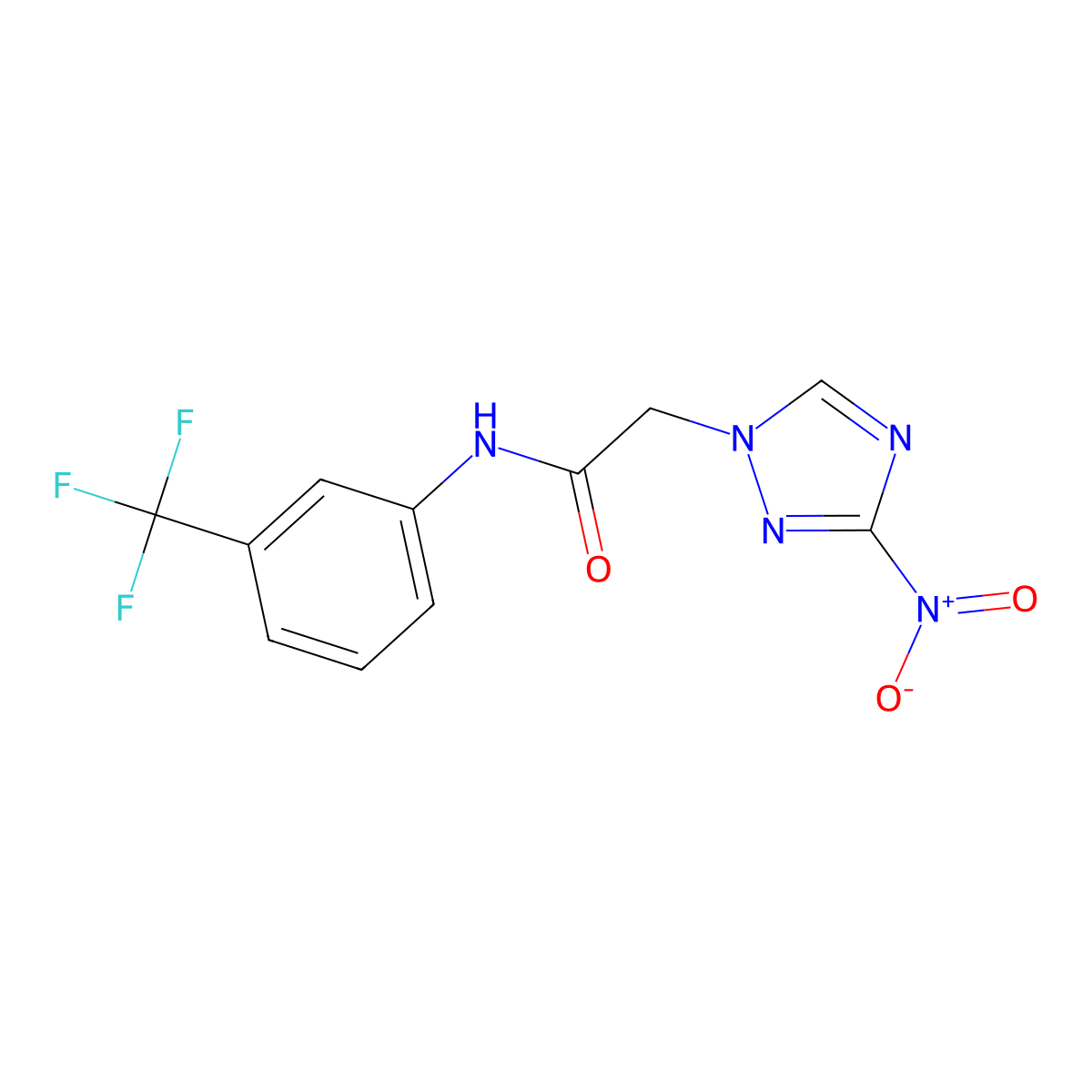 2-(3-nitro-1,2,4-triazol-1-yl)-N-[3-(trifluoromethyl)phenyl]acetamide molecular structure, CAS 312635-52-2