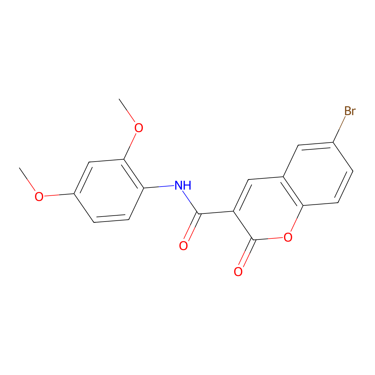 6-bromo-N-(2,4-dimethoxyphenyl)-2-oxo-2H-chromene-3-carboxamide molecular structure, CAS 312636-10-5