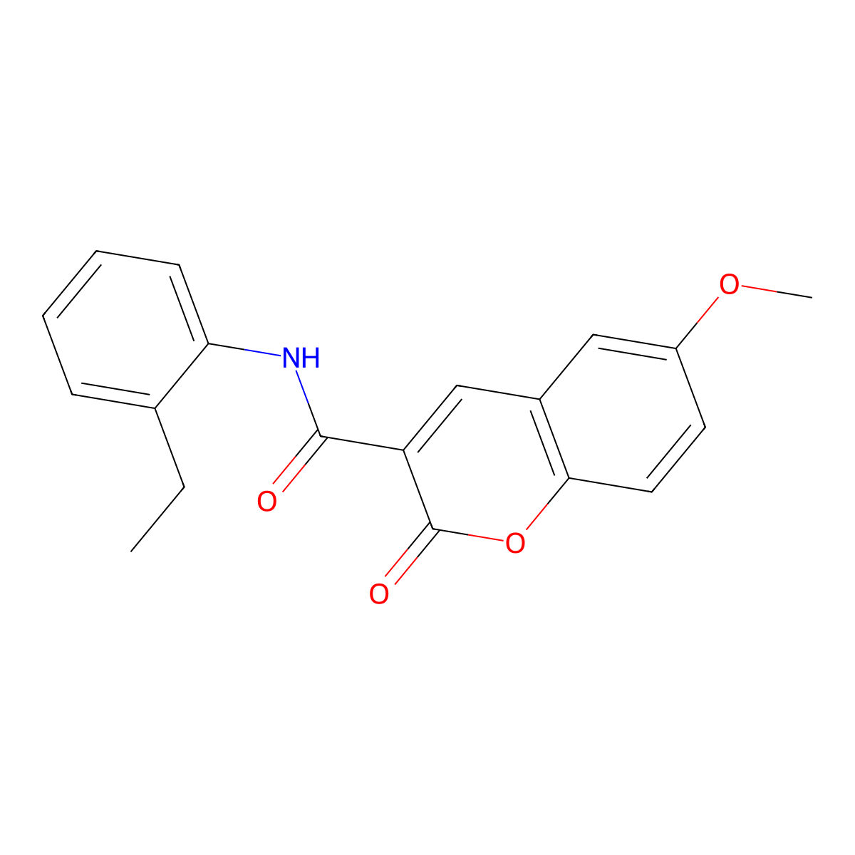 N-(2-ethylphenyl)-6-methoxy-2-oxo-2H-chromene-3-carboxamide molecular structure, CAS 312636-18-3