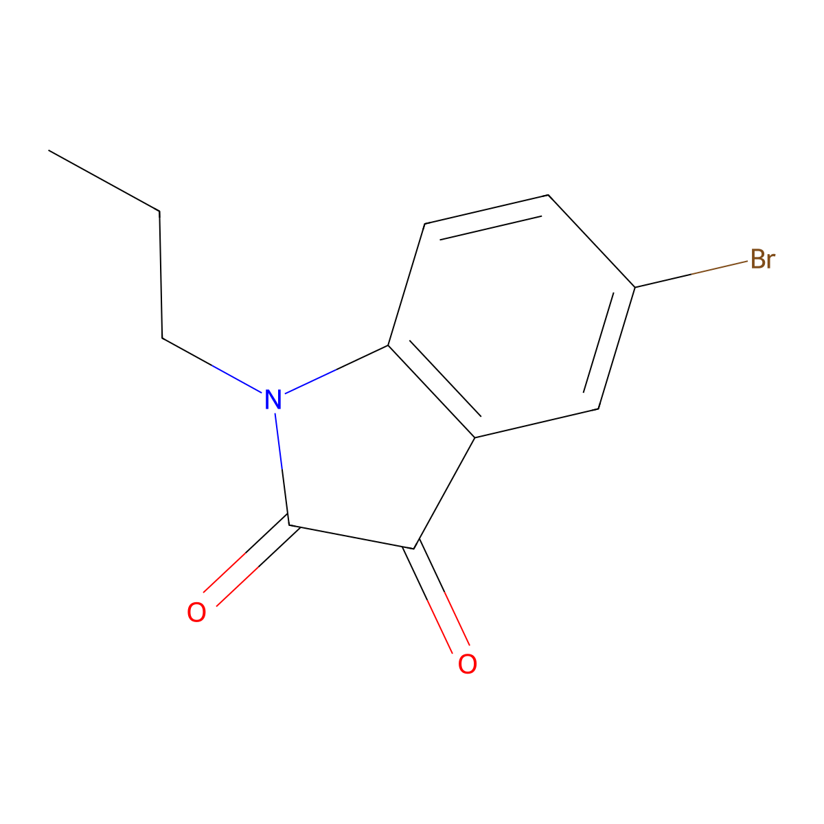 5-bromo-1-propyl-1H-indole-2,3-dione molecular structure, CAS 312636-28-5