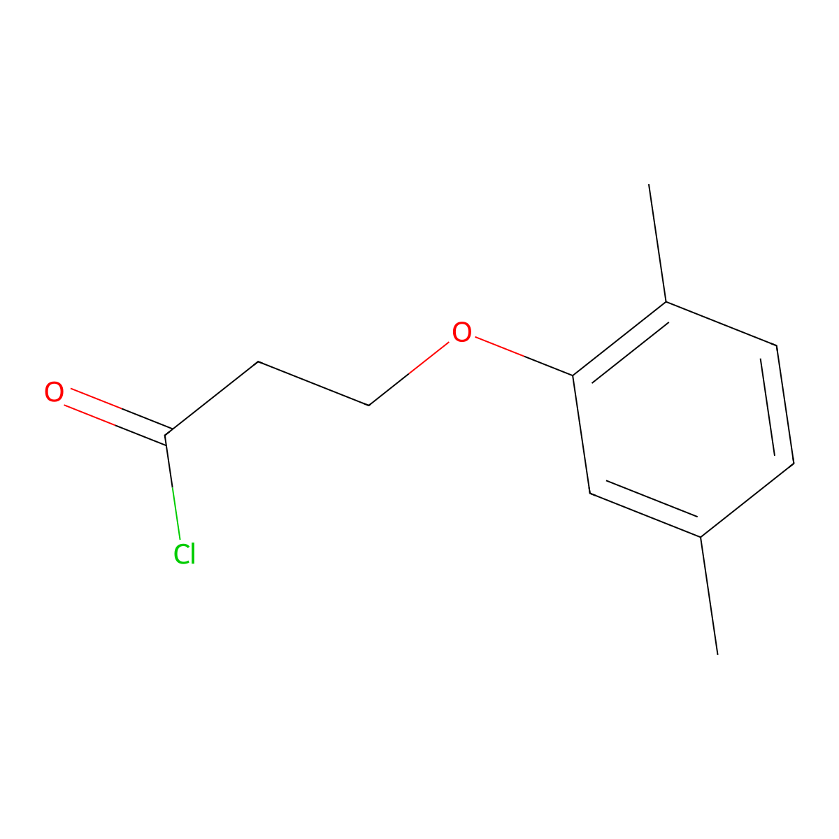 3-(2,5-Dimethylphenoxy)propanoyl chloride molecular structure, CAS 31264-51-4