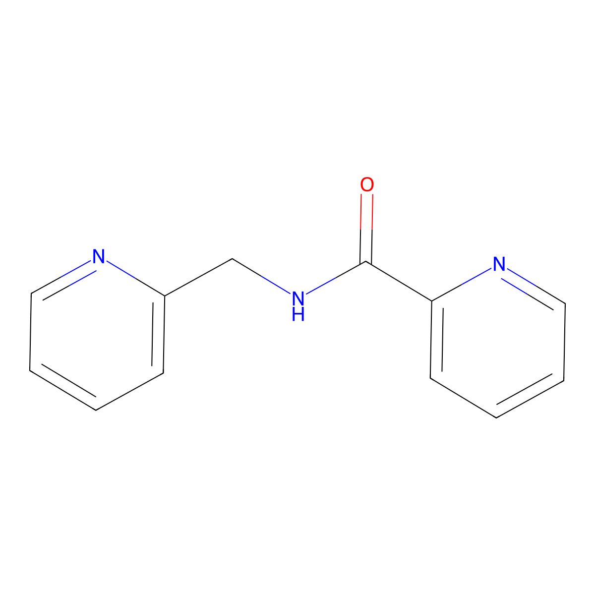 N-[(pyridin-2-yl)methyl]pyridine-2-carboxamide molecular structure, CAS 31266-88-3