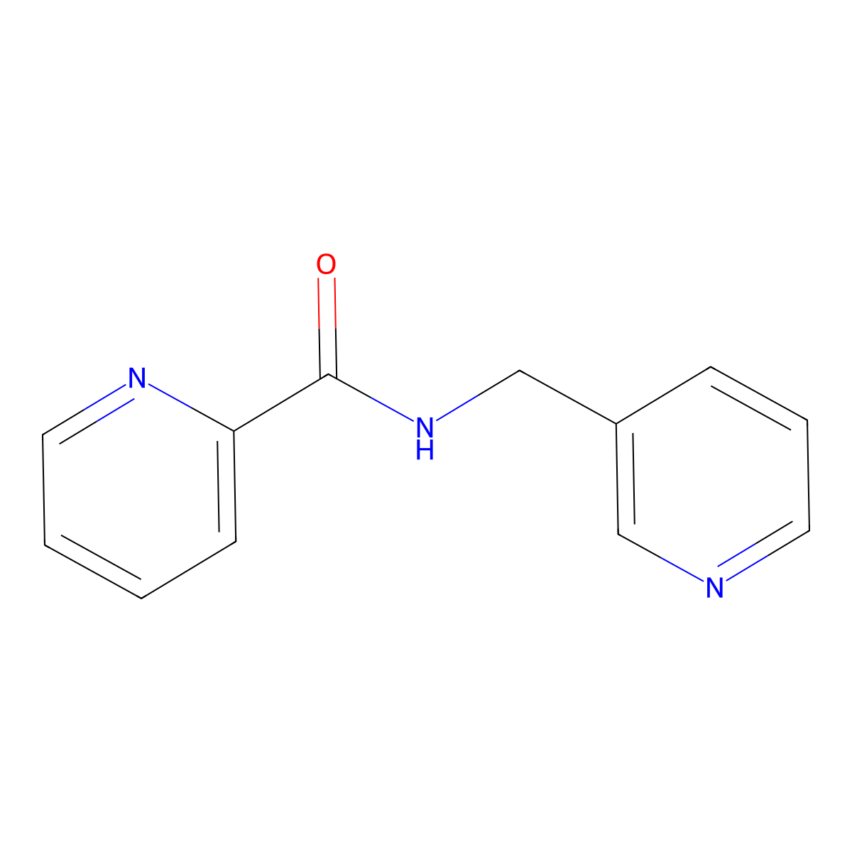 N-(pyridin-3-ylmethyl)pyridine-2-carboxamide molecular structure, CAS 31266-89-4