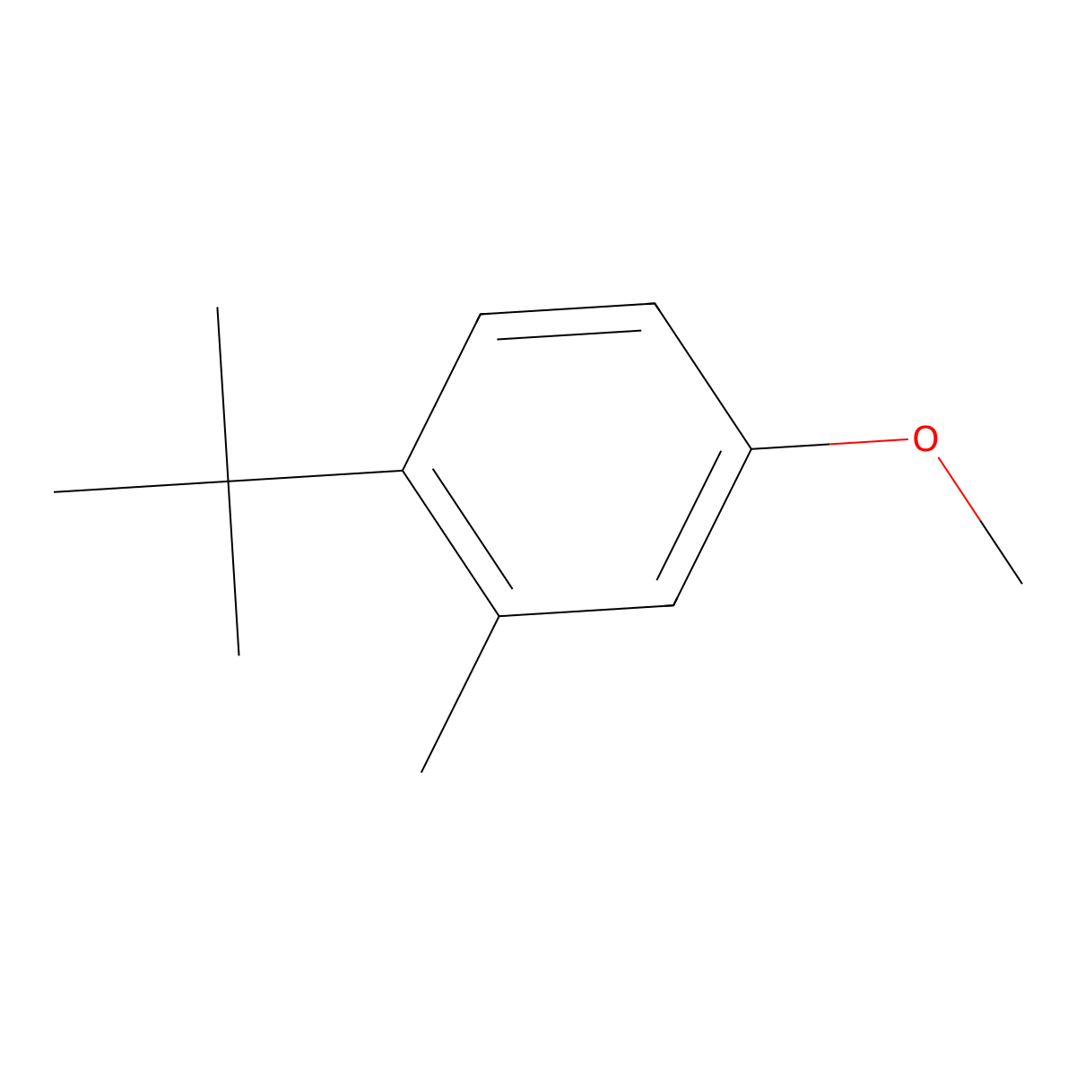 4-tert-Butyl-3-methylanisole molecular structure, CAS 31268-79-8