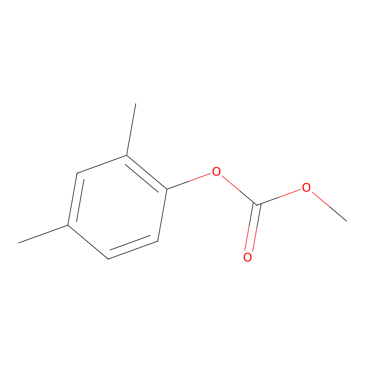 Carbonic acid, methyl 2,4-xylyl ester molecular structure, CAS 31268-80-1