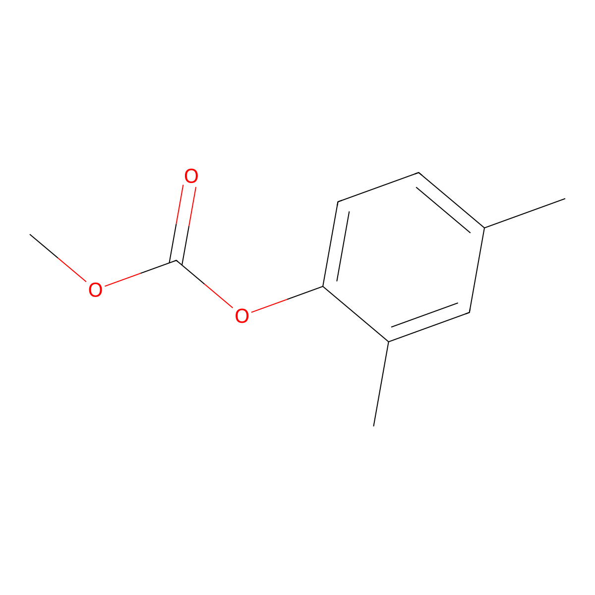 Carbonic acid, methyl 2,4-xylyl ester molecular structure, CAS 31268-80-1
