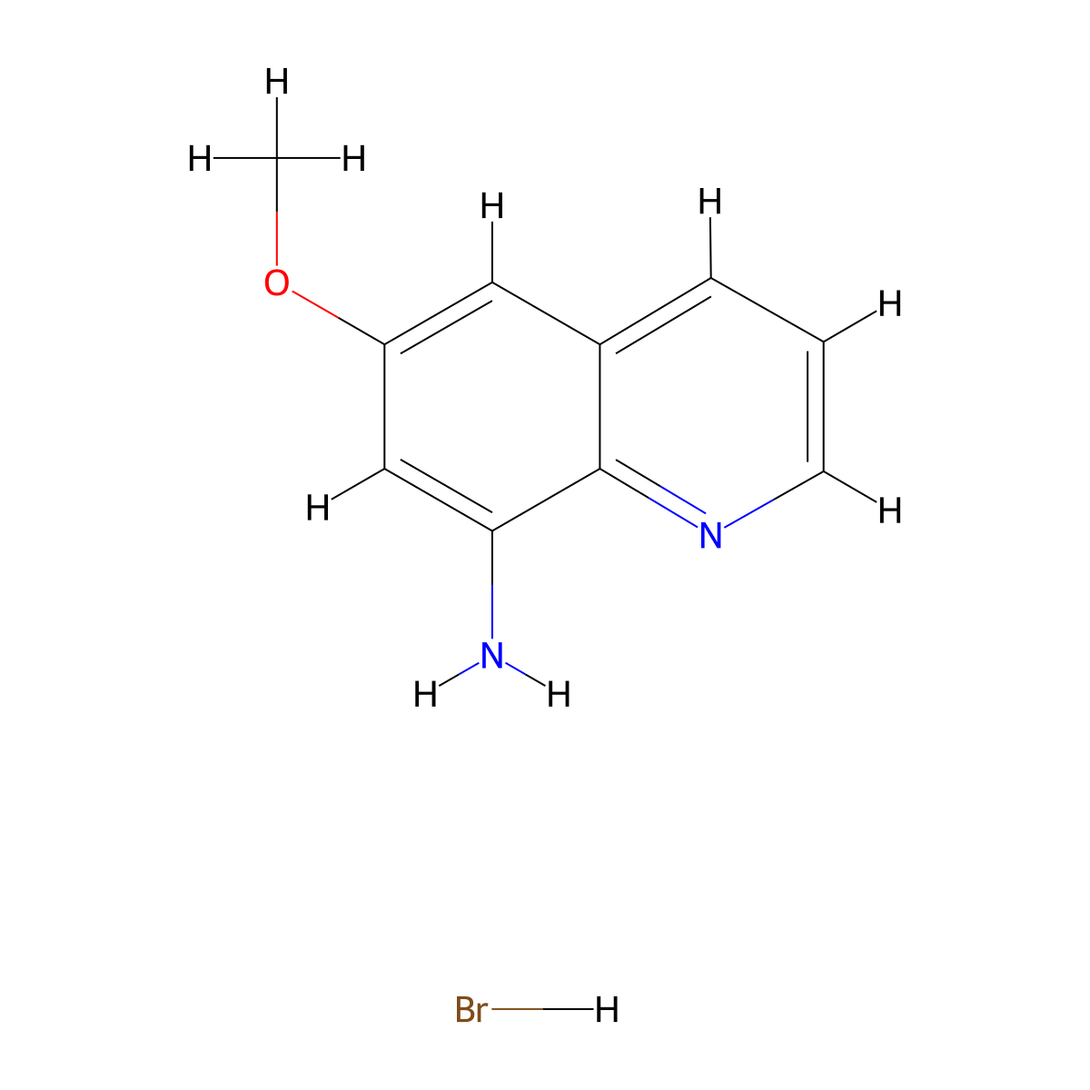 8-Amino-6-methoxyquinoline hydrobromide molecular structure, CAS 312693-53-1