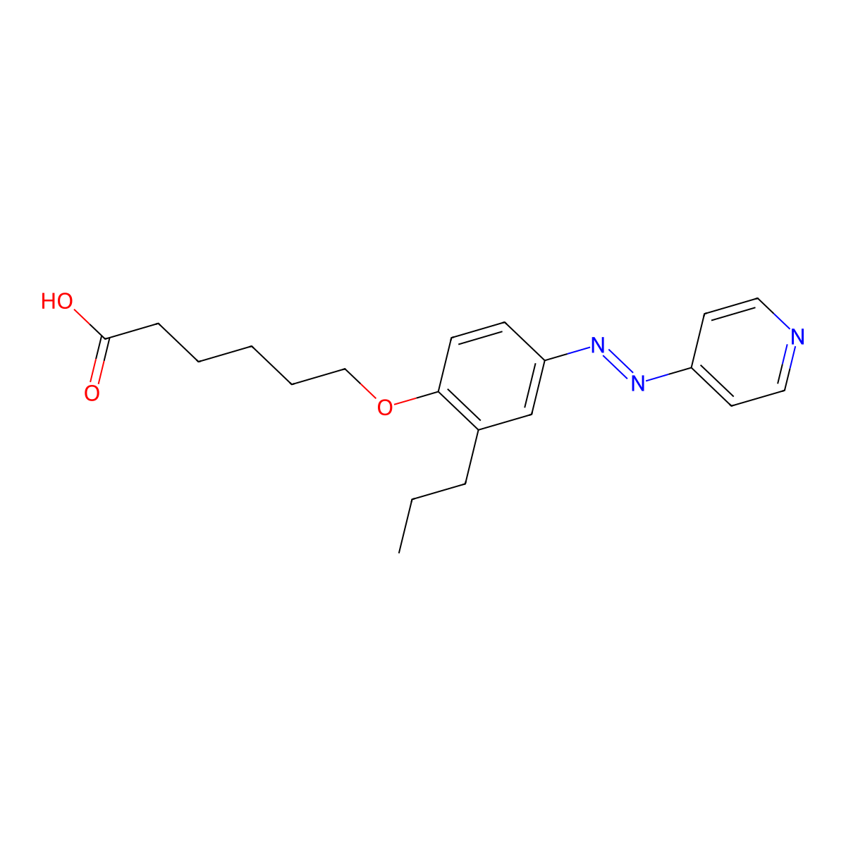 6-(2-Propyl-4-(4-pyridylazo)phenoxy)hexanoic Acid molecular structure, CAS 312694-02-3