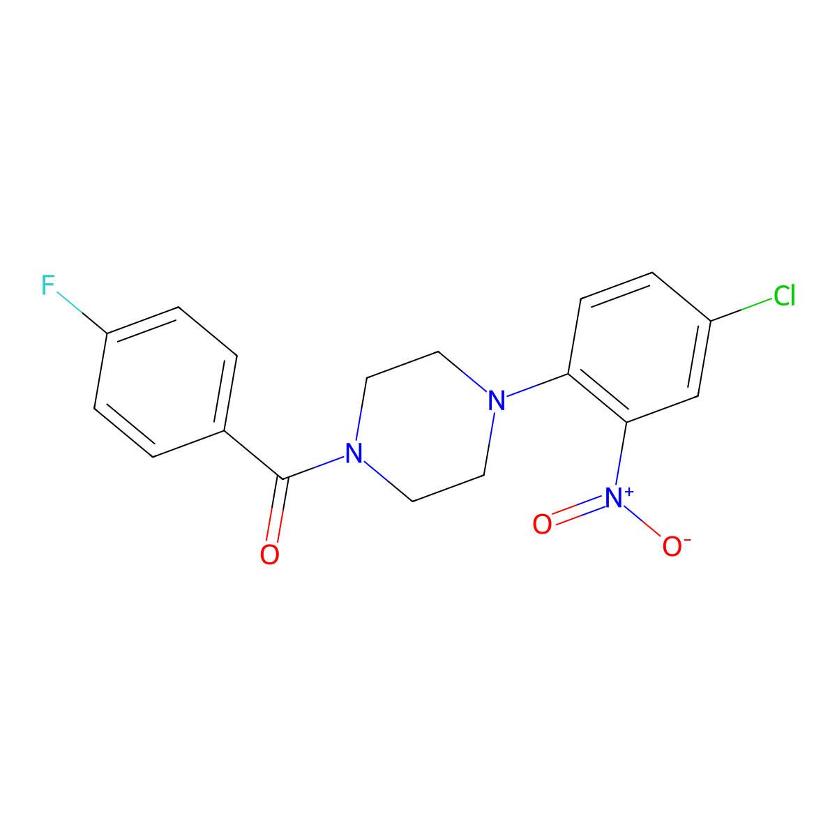 1-{4-Chloro-2-nitrophenyl}-4-(4-fluorobenzoyl)piperazine molecular structure, CAS 312697-27-1