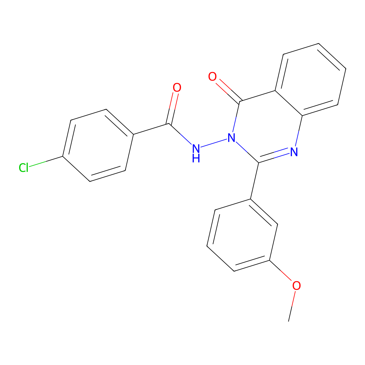 4-chloro-N-[2-(3-methoxyphenyl)-4-oxoquinazolin-3-yl]benzamide molecular structure, CAS 312698-77-4