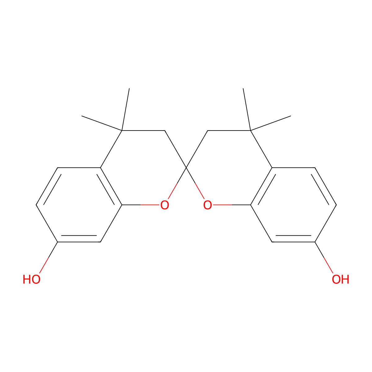 Spirobicromane molecular structure, CAS 3127-14-8