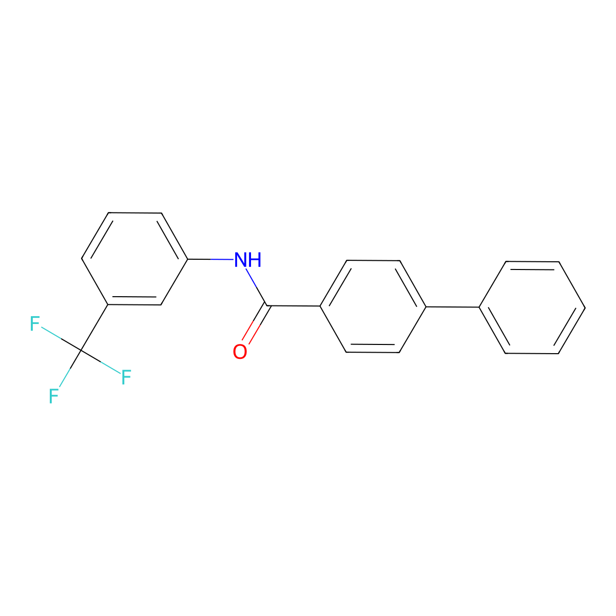 N-[3-(trifluoromethyl)phenyl]biphenyl-4-carboxamide molecular structure, CAS 312703-75-6