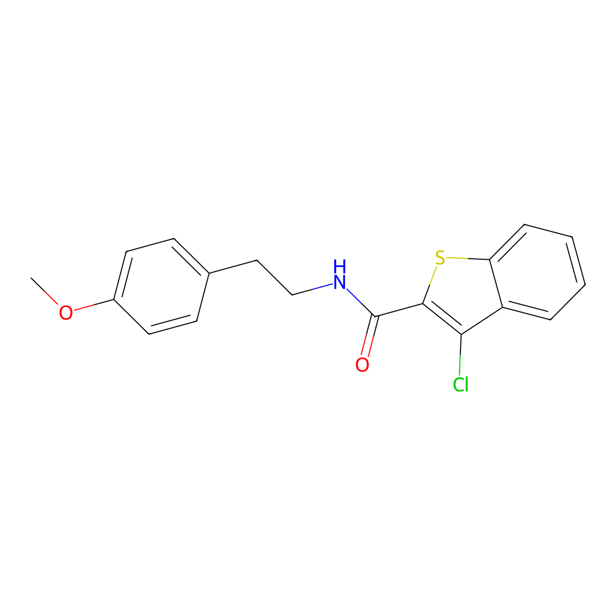 3-chloro-N-[2-(4-methoxyphenyl)ethyl]-1-benzothiophene-2-carboxamide molecular structure, CAS 312703-80-3