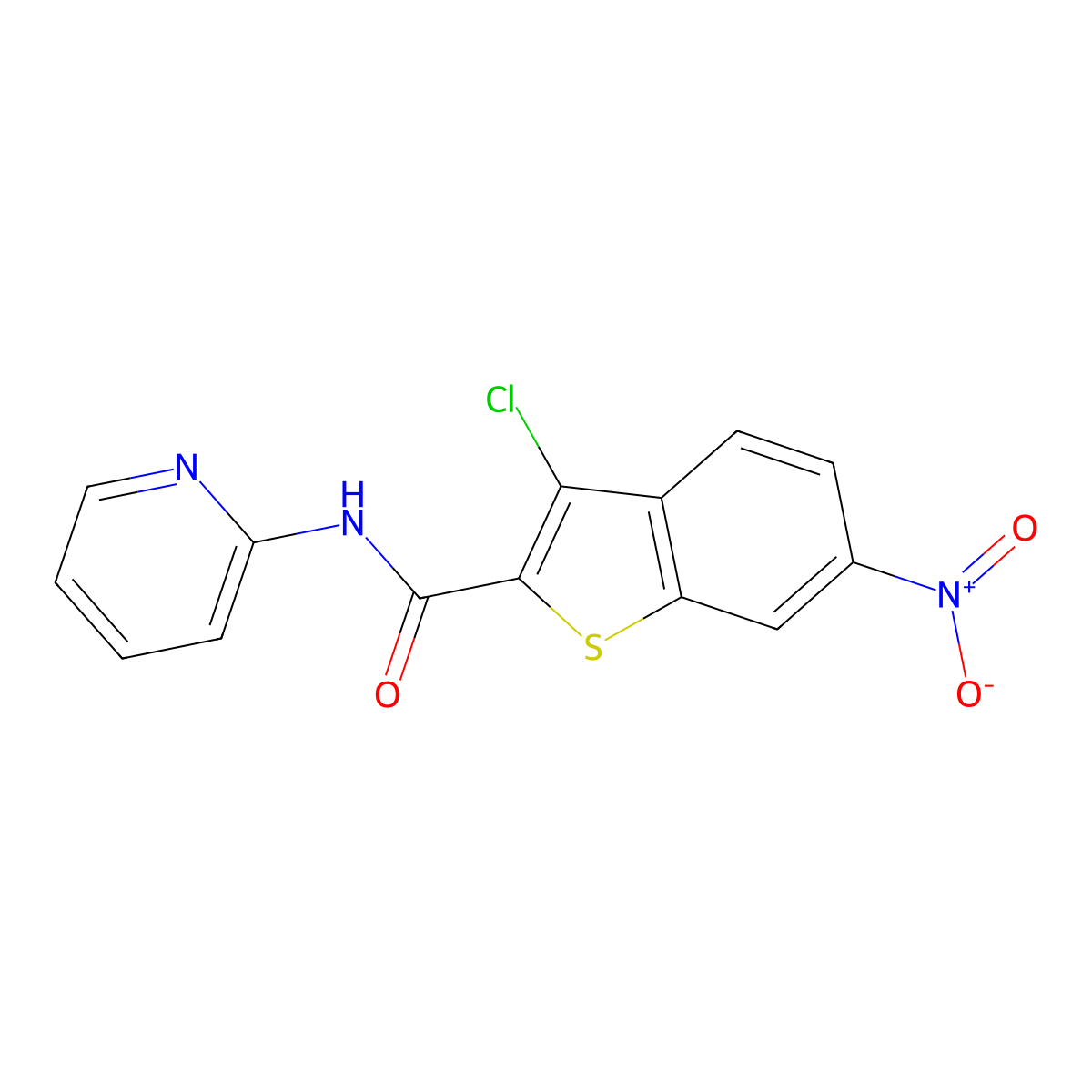 3-chloro-6-nitro-N-pyridin-2-yl-1-benzothiophene-2-carboxamide molecular structure, CAS 312703-81-4
