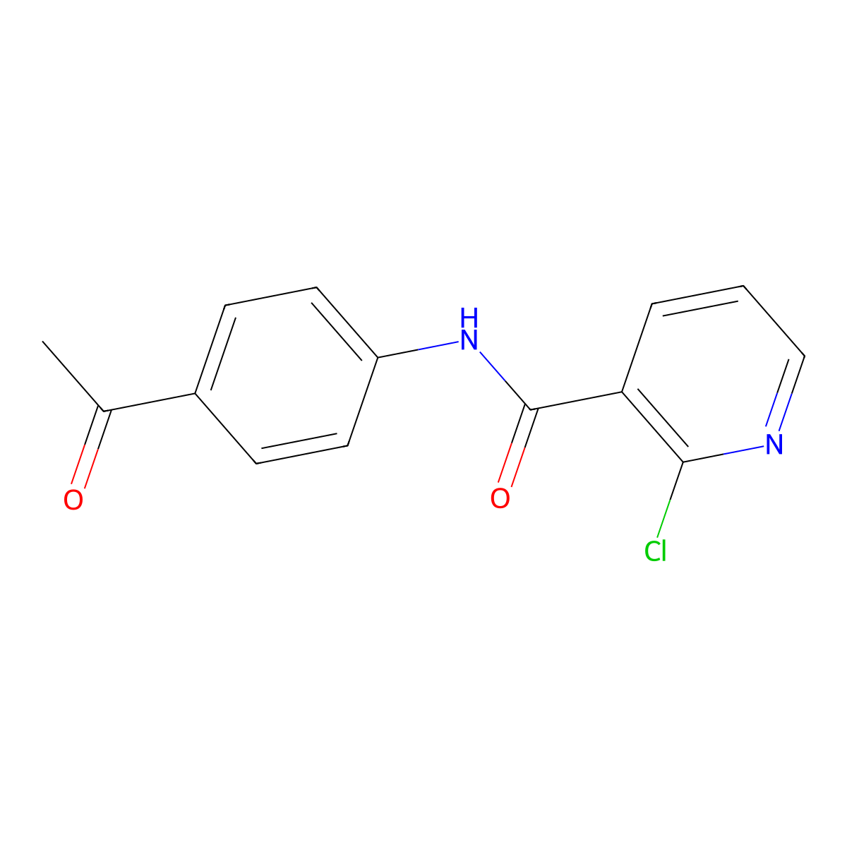 N-(4-acetylphenyl)-2-chloronicotinamide molecular structure, CAS 312704-14-6