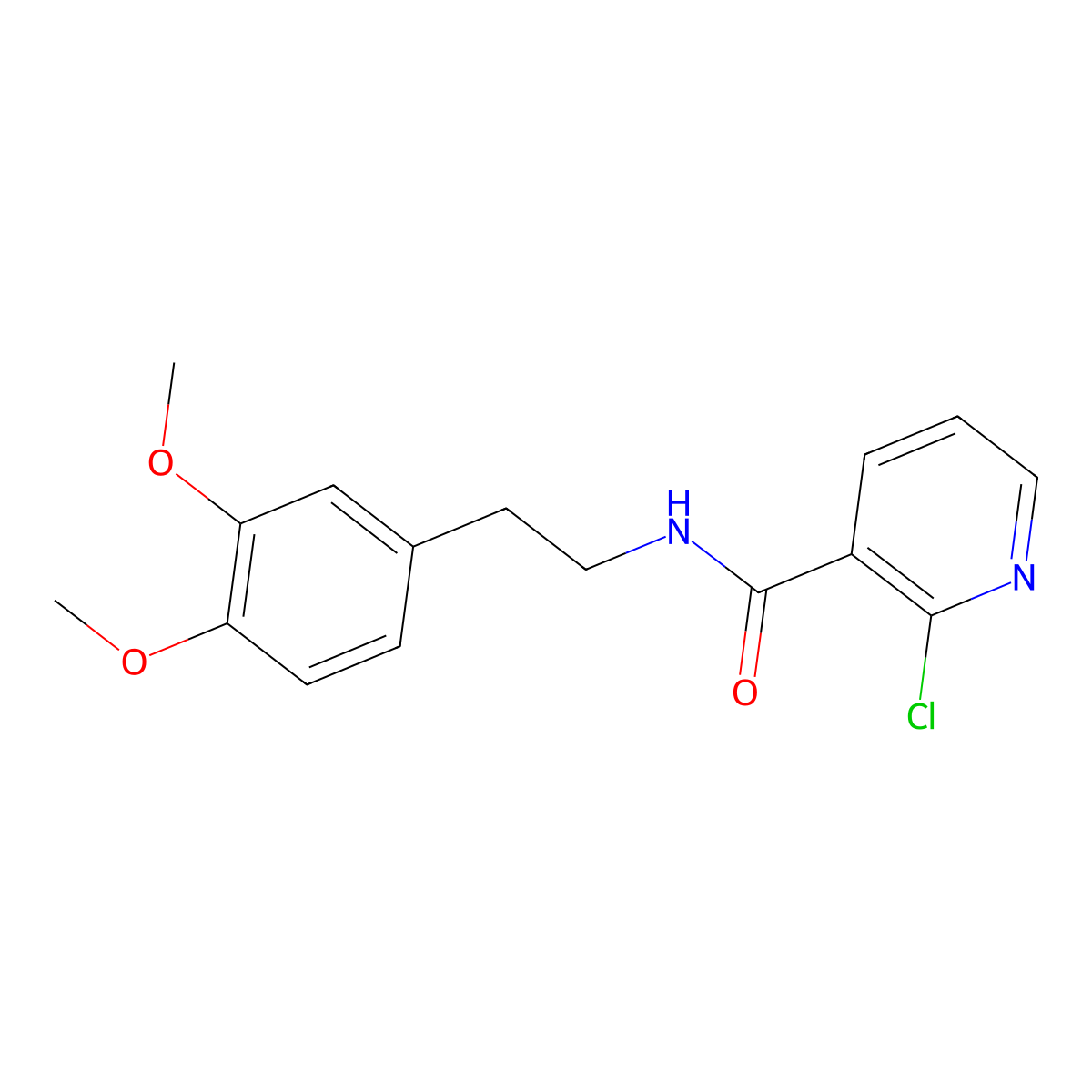 2-chloro-N-[2-(3,4-dimethoxyphenyl)ethyl]pyridine-3-carboxamide molecular structure, CAS 312704-20-4