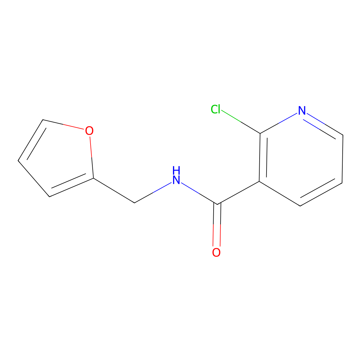 2-chloro-N-(2-furylmethyl)nicotinamide molecular structure, CAS 312704-25-9