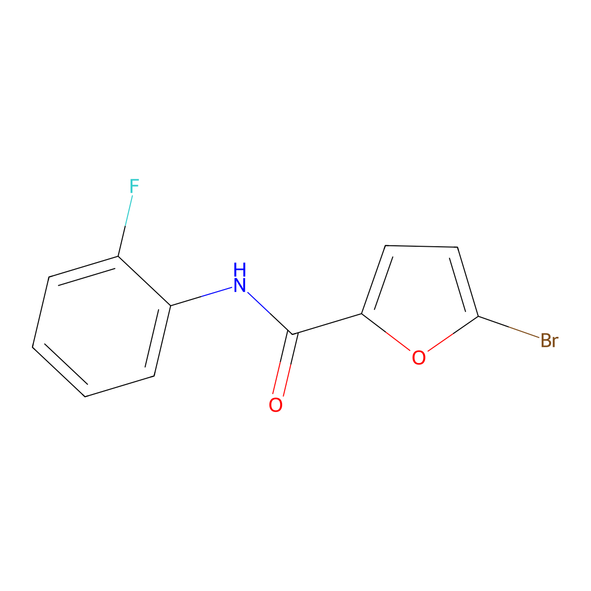 5-bromo-N-(2-fluorophenyl)furan-2-carboxamide molecular structure, CAS 312704-38-4