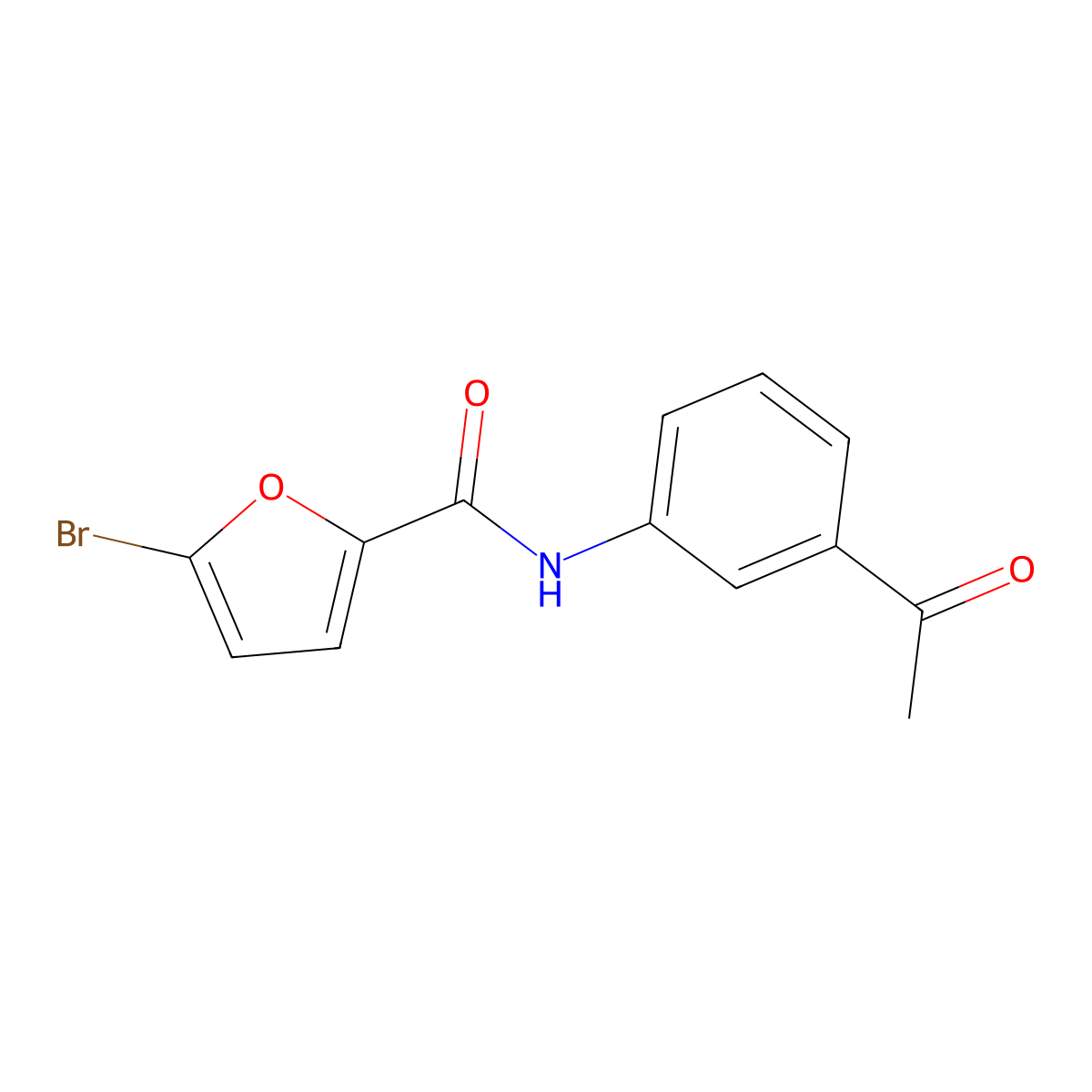 N-(3-acetylphenyl)-5-bromofuran-2-carboxamide molecular structure, CAS 312704-44-2